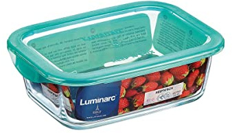 Luminarc Keep'n'Box - Recipiente rectangular de vidrio con tapa, 189 cl