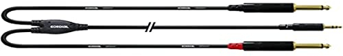 CORDIAL Câble audio minijack stéréo - 2 jack mono 90 cm
