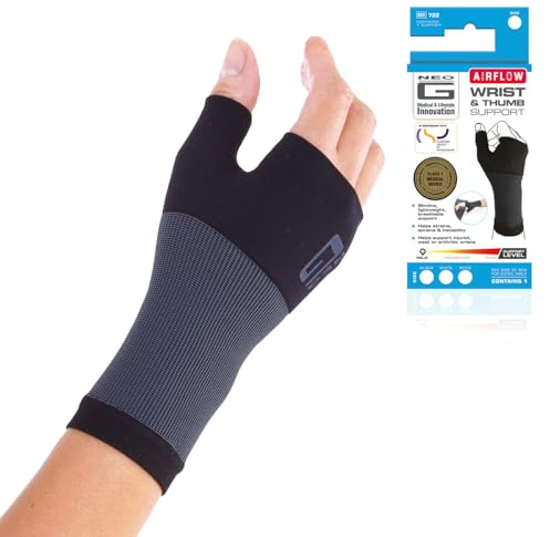 Neo-G Wrist and Thumb Support for Arthritis, Joint Pain, Tendonitis, Sprain - Wrist Brace Wrist Compression Hand Support - S - Black