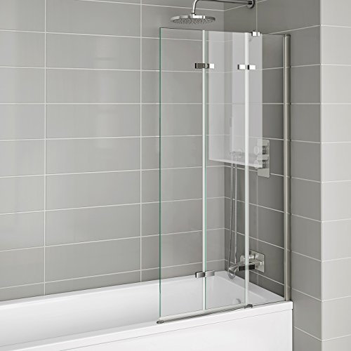 800mm Luxury Folding Bath Shower Glass Screen Pivot Door Panel - Right Hand