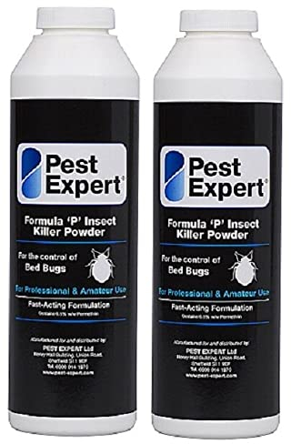 Pest Expert Bed Bug Killer Powder XL (2 x 300g) Formula 'P' Fast-Acting, Maximum Strength Bed Bug Treatment for Rapid Control - Professional Strength Approved for Amateur Use
