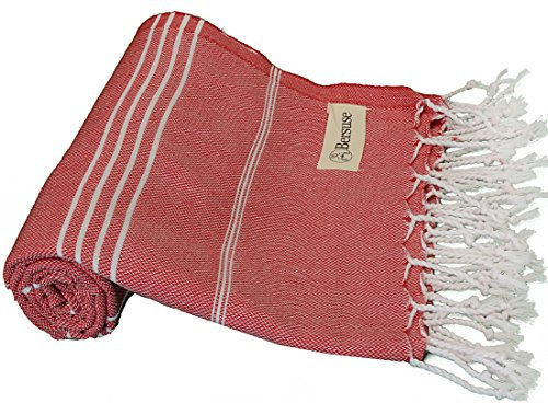 Bersuse 100% Baumwolle - Anatolia Hamamtuch Pestemal - Rot