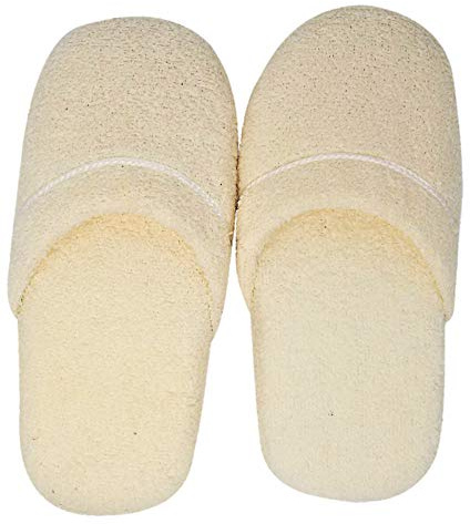 LCF Ciabatte Spugna 100% Cotone Donna Panna - Made in Italy