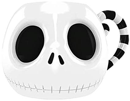 Nightmare Before Christmas Jack Head Unisex Tazza bianco/nero ceramica