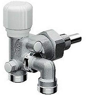 1428 150S Verchromtes thermostatisches EINROHRIGES Ventil mit variablem Achsabstand FAR