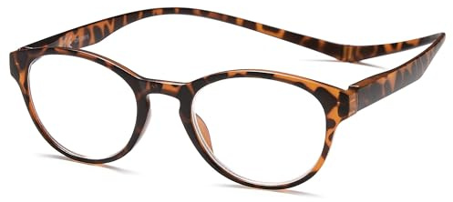 NEW VISION Occhiali da Lettura con Calamita, Certificazione CE, UV400 per Uomo e Donna, NV3312 (Marrone, 2, x)