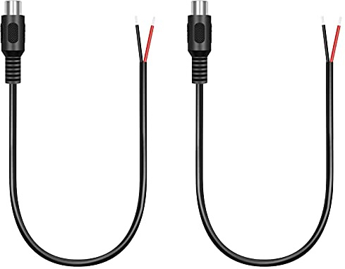 Bolvek 2 Pack RCA Female to Speaker Wire, RCA Female Plug Adapter Connector to Bare Wire Open End Audio Cable for Amplifier Audio Video Receiver Speakers
