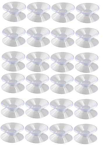 Cabilock 24pcs Suction Cup Light String Holders for Christmas Fairy Lights Multipurpose Silicone Suckers for Cables Slotted Suction Wire Pads for Kitchen Windows