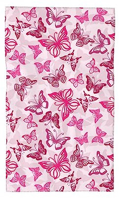 SJOAOAA Rosa Schmetterlings-Waschlappen, Mikrofaser, saugfähig, Strandtücher, superweiche Waschlappen für Gesicht und Körper, Handtücher, Waschlappen, 70 x 40 cm