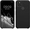 kwmobile Hülle kompatibel mit Google Pixel 5 Hülle - Silikon Handy Case - Handyhülle weiche Oberfläche - kabelloses Laden - Schwarz matt