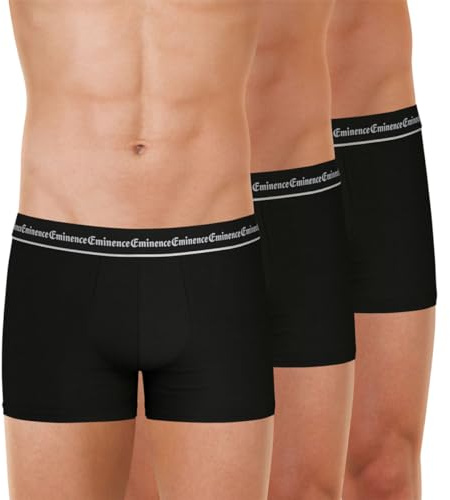 Eminence - Lot de 3 Boxers Homme Business - Coton Premium Elasthanne - Avant et Coutures Doublés - Boxers Stretch - Label Oeko-TEX® Standard 100 - Confort Optimal