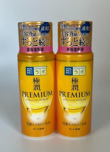 [2-pack] Hada Labo Gokujyun Premium Hyaluroniskt Återfuktande Mjölk 140 ml, Tillverkad i Japan