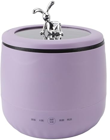 Mini Olla Arrocera De 1,8 L De Capacidad, Sartén Eléctrica Pequeña Portátil con Calefacción Uniforme, Perfecta para Trabajos De Oficina, Dormitorios (PURPLE)