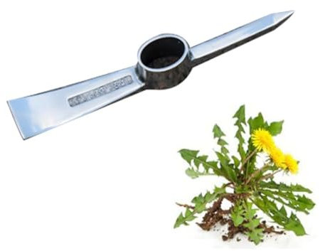rujjftsy Double Headed Pickaxe, 2 in 1 Dual Head Gardening Pick Axes, Heavy Duty Pick Axe Multifunctional Pickaxe for Digging, Weeding, Planting Steel Pickaxe no Handle