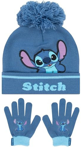 Disney Mütze Und Handschuhe | Stitch Mütze Und Handschuhe | Mädchen Hut | One Size Blau