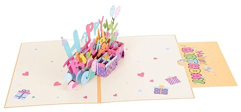 Operitacx Geburtstagskarte Dankeskarten Wunschkarte Briefpapier Geburtstagsbanner Partykarte Geburtstagsdekorationen Geburtstagsgrußkarte Babykarte Thema Pop Gedenkparty Papier