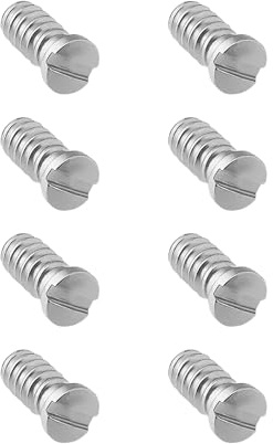 LT Easiyl 8 Stück 2,5 X 1,0 Mm Edelstahl-Schrauben für die Rückseite der Uhr Schlitzschrauben Uhrenreparaturschrauben Kompatibel mit Cartier W67010XX-Uhren (Silber)