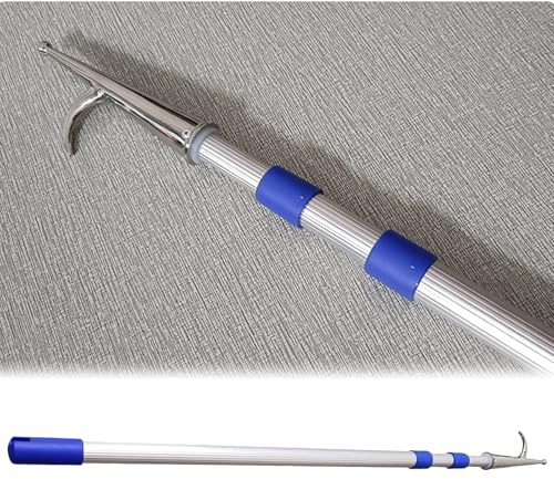 Bootshakenstange/ Bootshaken 1 2 3 4er-Pack Bootshakenstange aus Aluminium, 120 200 300 500 600 cm Teleskopstangenhaken für die Schubstange von Schiffsyachten, verstellbare Andockstangen(1 pcs,500cm (