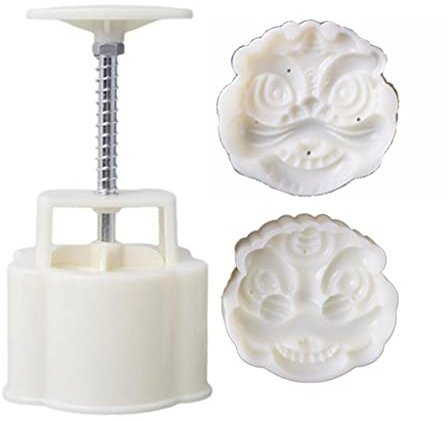 Plastic Mooncake Mold 75g Lion Stamps Biscuit Cookie Cutter Mould DIY Fondant