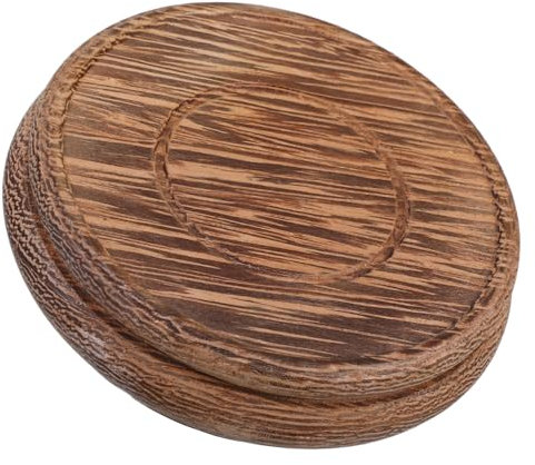 Hemobllo Supporto Legno per Vasi e Acquari Base Rotonda per Piante Grasse e Fiori Elegante Espositore Decorativo per Interni Ed Esterni Colore Marrone