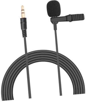 Gadpiparty Ansteckmikrofon Lavalier Kondensator 3,5-mm mit Clip für Live Streaming Vlogging Kompatibel mit DJI Tasche 2 Kunststoff Metall Konferenz und Aufnahmemikrofon