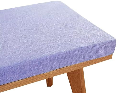 Sitzkissen Bank Outdoor Gartenstuhl, Polster für Gartenmöbel Bankauflage Outdoor Bankkissen Mit Reißverschluss Abnehmbarem Schlippabsicher, Sitzpolster Bank Sitzauflage,Light purple,140x50x3cm