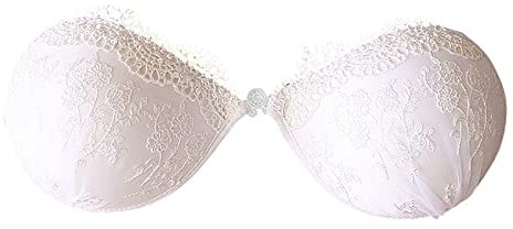 Generisch Petit soutien-gorge sans bretelles dos nu pour femme, auto-adhésif, réutilisable, push-up collant, antidérapant, robe de maternité d'hiver, Blanc., C