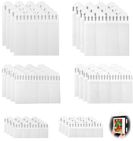 HstiaLving 36 Paires Languettes Accroches Tableaux, Accroche Tableau Sans Percer Bandes adhésives Languette Accroche Tableau Autocollant Cadre Mural pour Cadres Accrochage de Tableaux et Décorations