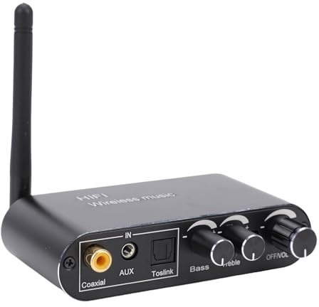 SENECESLI Digital Till Analog Ljudkonverterare med Bluetooth 5.1 Mottagare Sändare DAC Digital Coaxial Optical Till 3,5 Mm Audio Adapter för Stereo Speakers Home Audio Music Stream