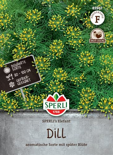 Sperli Dillsamen SPERLI's Elefant 83967, Gemüsesaat | Schnell wachsend, für Gurken, Ernte ab Juni bis September, Wuchshöhe ca. 20-30 cm