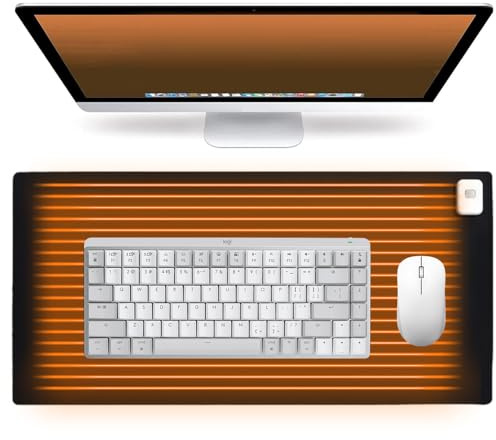 Beheizte Schreibtischunterlage, 90X40cm Wasserdichter Beheiztes Mauspad, Warme Schreibtischunterlage mit 4 Stunden Abschaltautomatik, Mauspad für Computer Zuhause Büro