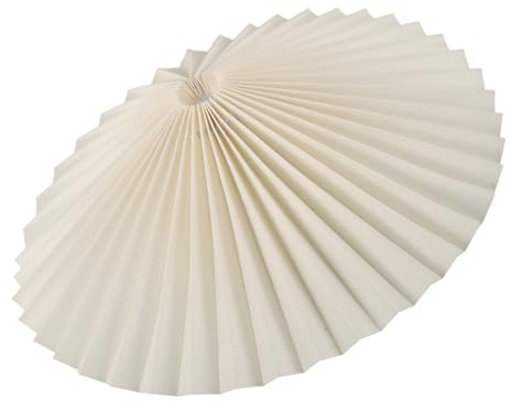 WESIEVYA Umbrella Pleated Lampshade, 31x31x12cm | Rotatable, E27 Holder, Beige Cloth Finish, Easy Installation, for Bedroom Floor Lamps Household Light Cover
