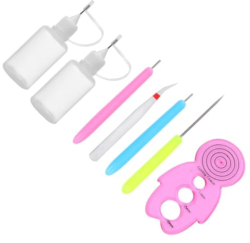 STOBAZA Kit Quilling di Carta 7 Pezzi Penna ad Ago per Quilling Strumenti Resistenti per Progetti Fai da Te per Hobby Scuola e Artigianato Creativo a Casa Colore Casuale Colore Casuale