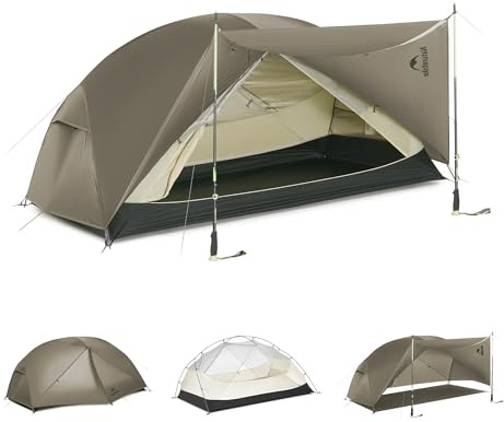 Naturehike Mongar Pro Rucksackzelt für 2 Personen, wasserdichtes Nylon, einfacher Aufbau, leichtes Camping-Zelt