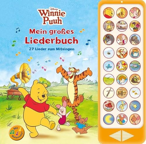 Winnie Puuh - Mein großes Liederbuch - 27 Lieder zum Mitsingen - Hardcover-Buch mit Noten