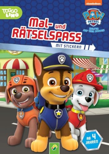 Paw Patrol Mal- und Rätselspaß: Mit Stickern