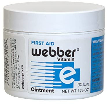 Webber Natural First Aid Ointment, Protects and Provides Fast Healing with Vitamin E to Fight Scars from Cesarean and Cuts, Burns from Tattoos, Wrinkles, Acne and Very Dry Skin