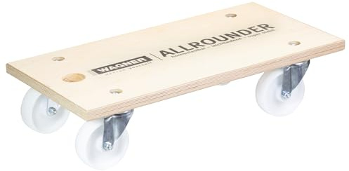 WAGNER Transportroller Transporthilfe 1127 I Schwerlastroller aus Schichtholz 24 mm I 59 x 30 x 14,5 cm, Tragkraft 500 kg I Lastenroller für Umzug, Werkstatt, Handwerk I Möbelroller FSC® I Made in DE