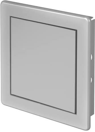 AWENTA 150 x 150 mm ABS-Inspektionsklappe für Lüftungssysteme, Rauchrohre, Wasserzähler – Kunststoff-Inspektionstür – Satin Silber Revisionstür