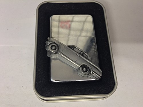 Lotus Cortina Pre Air Flow 3D Flip Top Benzinfeuerzeug Winddicht Silber nachfüllbar ref81
