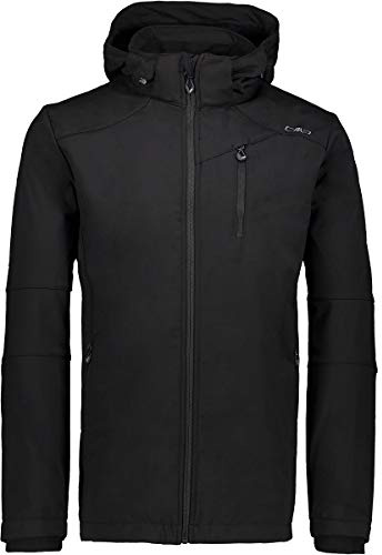 CMP - Giacca da Uomo con Cappuccio e Zip, Nero, 52