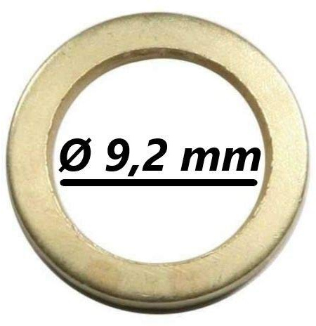 S&S-Shop - 50 bagues de serrage - Diamètre extérieur : 13,2 mm - Diamètre intérieur : 9,2 mm - Classique - Cuivre - Plated