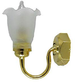 Melody Jane Puppenhaus Wandleuchte Mattiert Tulpen Lampenschirm Up 12V Miniatur Elektrische Beleuchtung