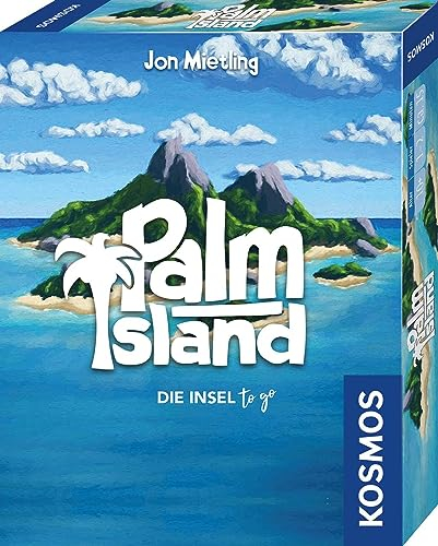 KOSMOS 741716 Palm Island, Die Insel to go, Spielt Sich bequem in Einer Hand, Kartenspiel für 1 bis 2 Spieler ab 10 Jahren