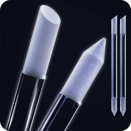 Glas Nagelhautschieber Nagelfeile – Manikürestäbchen, Professionelle Präzisionsfeile Hautschieber für Nagelhaut, Schleifoberfläche nutzt sich nie ab, echte tschechische Qualität von Gladzy