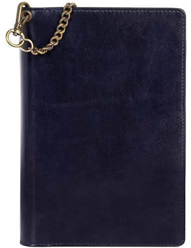 Time Resistance Leder Journal mit Nachfüllbarem A5 Notizblock und Lesezeichen Notizbuch Cover mit Stifthalter Blau 5207901 Blue