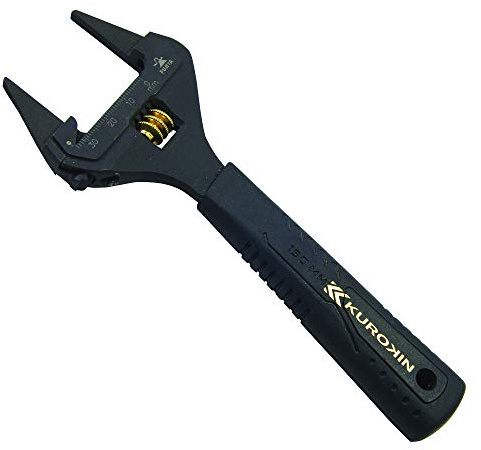 Fujiya Tools, FLT-34-BG, Adjustable wrench Thin Tip Type, Black & Gold color-
