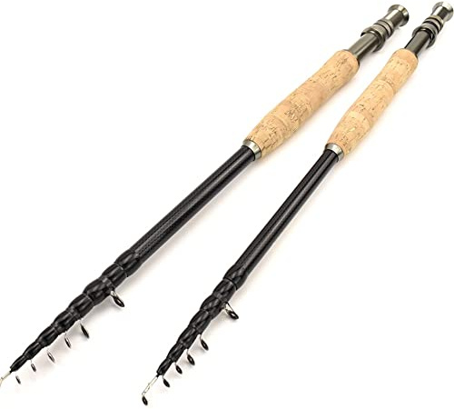 Canna da pesca a mosca retrattile,canna da pesca a mosca,asta telescopica portatile,fibra di carbonio in fibra di peso elementare 5#6#7#Asta di trota a scatto a scatto a scatto 2.1m 2.4m 2,7m 3,0 m ZY