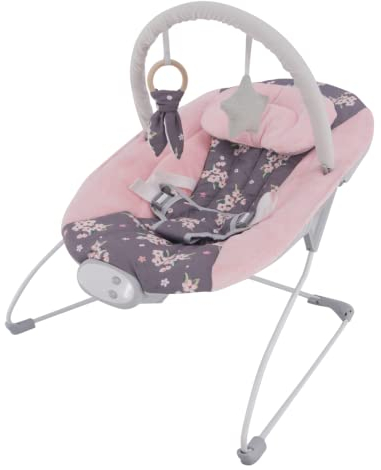 LADIDA Babywippe mit beruhigender Musik und Vibration, bezauberndes Pflaumenblüten-Design, geeignet für Neugeborene (148)