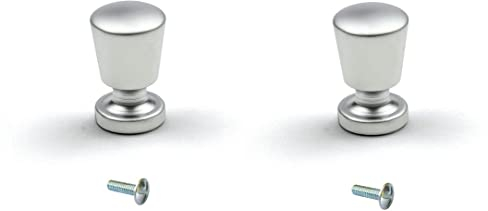 cyclingcolors 2x bouton de meuble à visser 15mm acier satin chromé porte tiroir cuisine salle de bain design moderne